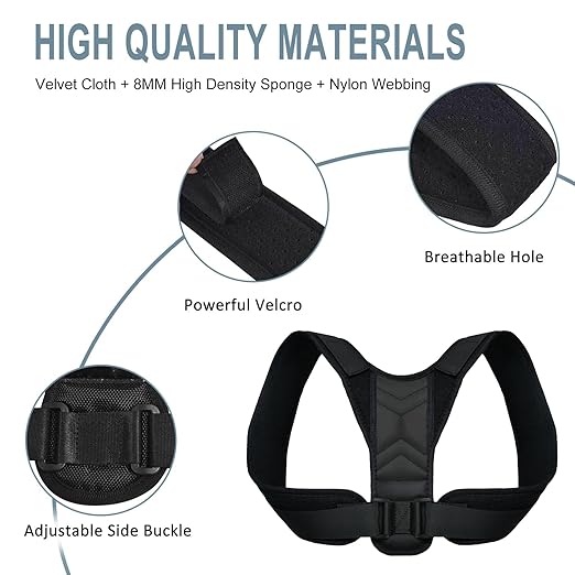 Adjustable Back Posture Belt Office Home Gym Unisex Improve Spine Clavicle Brace Posture Vest Back Posture Corrector Belt