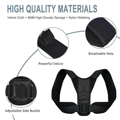 Adjustable Back Posture Belt Office Home Gym Unisex Improve Spine Clavicle Brace Posture Vest Back Posture Corrector Belt