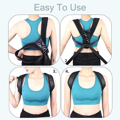 Adjustable Back Posture Belt Office Home Gym Unisex Improve Spine Clavicle Brace Posture Vest Back Posture Corrector Belt