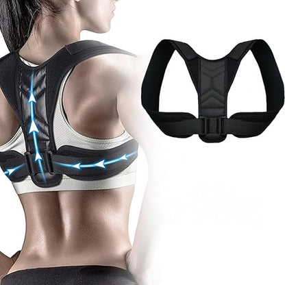 Adjustable Back Posture Belt Office Home Gym Unisex Improve Spine Clavicle Brace Posture Vest Back Posture Corrector Belt